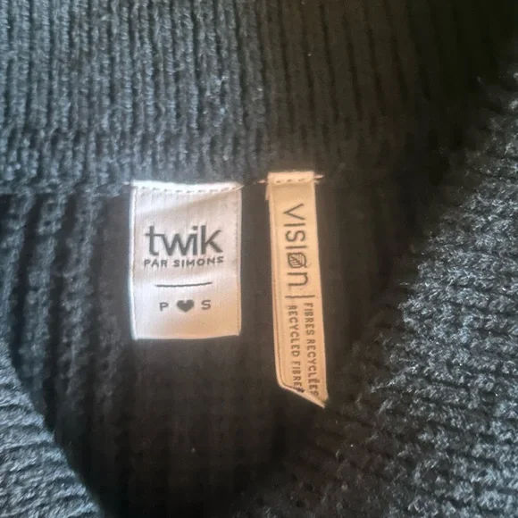 Twik black chunky polo Button-Up Cardigan - Picture 2 of 4